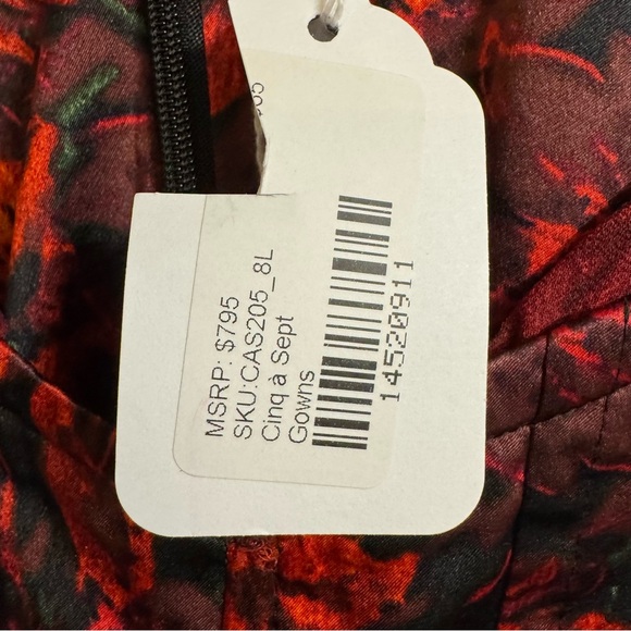 Cinqà Sept Stargazer Lilies Glenda Gown Size 8 - Picture 12 of 14